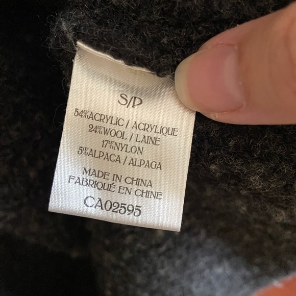 Temperance Boucle Charcoal Grey Black Open Front Oversized cardigan Small - Picture 4 of 9